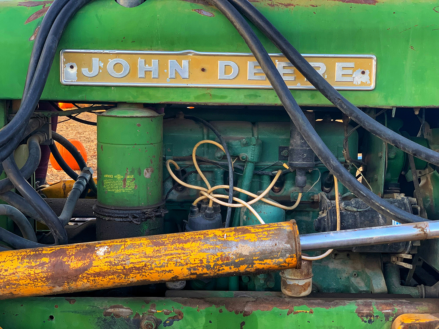 John Deere tractor in field